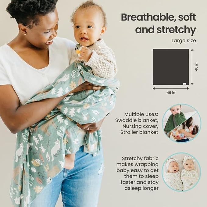 Copper Pearl Baby Swaddle Blanket - Premium Knit Baby Blanket, Large Soft Stretchy Receiving Blankets for Baby Boy and Girl, Swaddles for Newborn, Infant, and Toddler (Lemon)