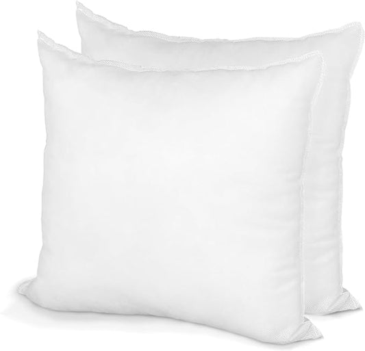 Hometex Throw Pillow Insert 30" x 30" Polyester Filled Standard Cover (2 Pack)