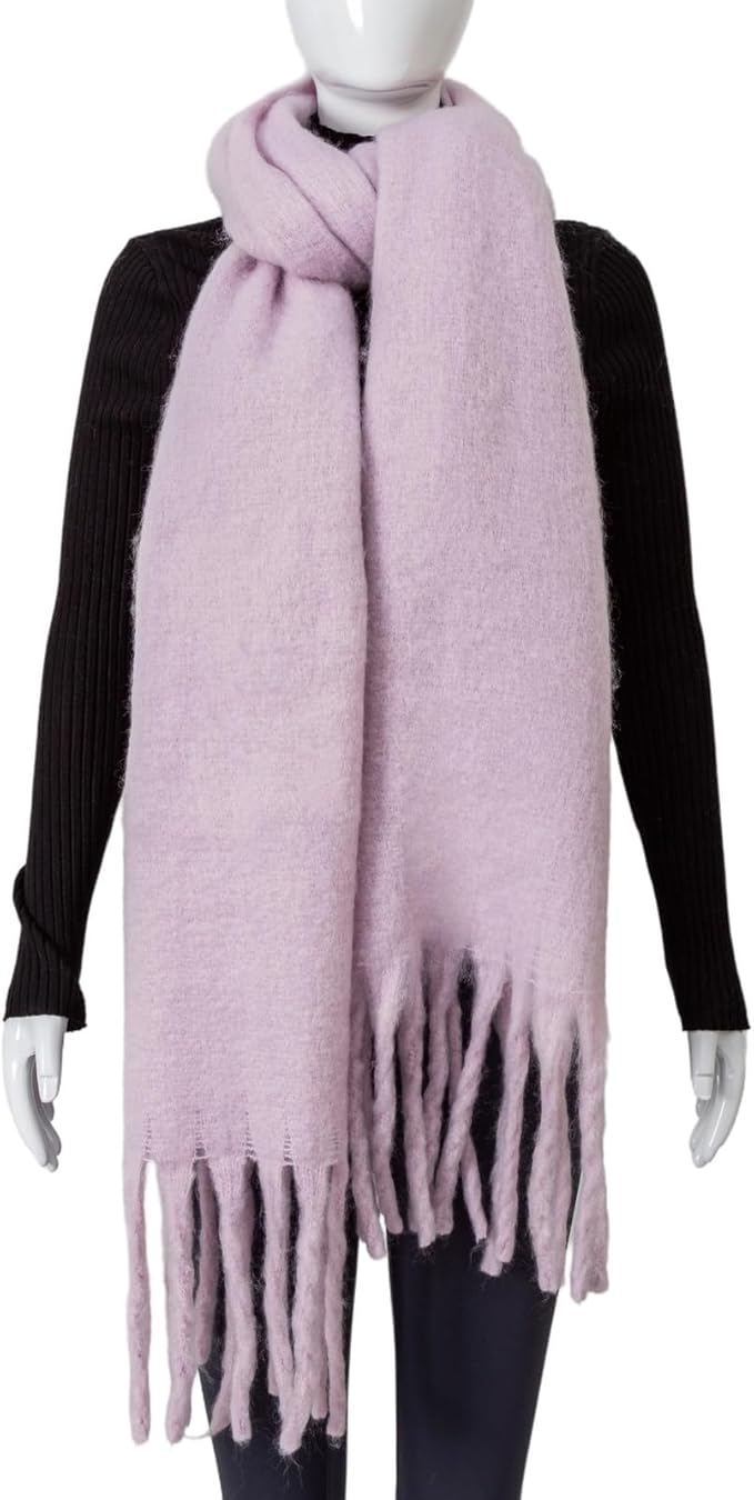 Winter Women Chunky Scarf Warm Blanket Big Thick Large Oversized Wrap Colorful Long Solid Scarves