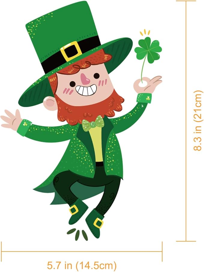 St Patricks Day Window Clings, 150 Pcs Shamrock Window Stickers for St Patricks Day Decorations