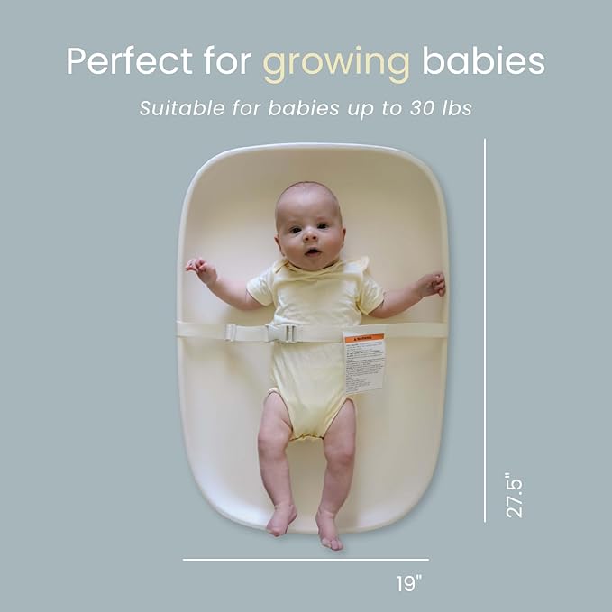Snuggle Me® Baby Changing Pad - Premium Soft PU Foam Diaper Changing Pad for Dresser, Portable & Wipeable Non Slip Soft Contoured Diaper Change, Easy Clean & Water Repellent with Safety Strap