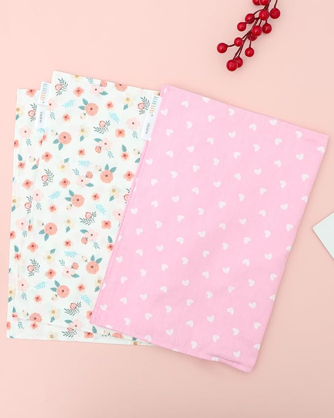 ALVABABY Toddler Pillowcases 2 Pack Organic Cotton Kids Pillow Cover Fit 13"x 18" or 12"x24" Envelope for Girl Boy Sleepy Travel