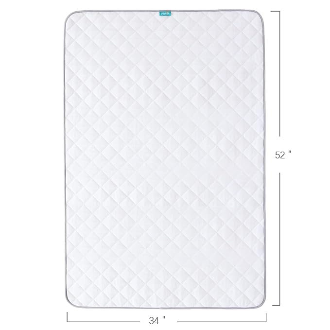 Waterproof Mattress Protector 34" x 52", Non-Slip & Washable Mattress Pad, 4 Layers Incontinence Bed Pads for Elderly, Kids and Women, Pee Pads for Dogs, White