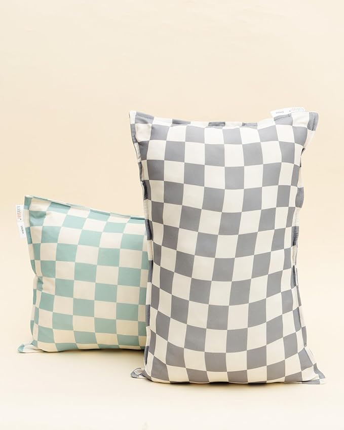 ALVABABY Toddler Pillowcases Stretchy Soft Kids Pillow Cover 2 Pack Fit 13"x 18" or 12"x16" Envelope for Girl Boy Sleepy Travel Christmas 2TPE41A