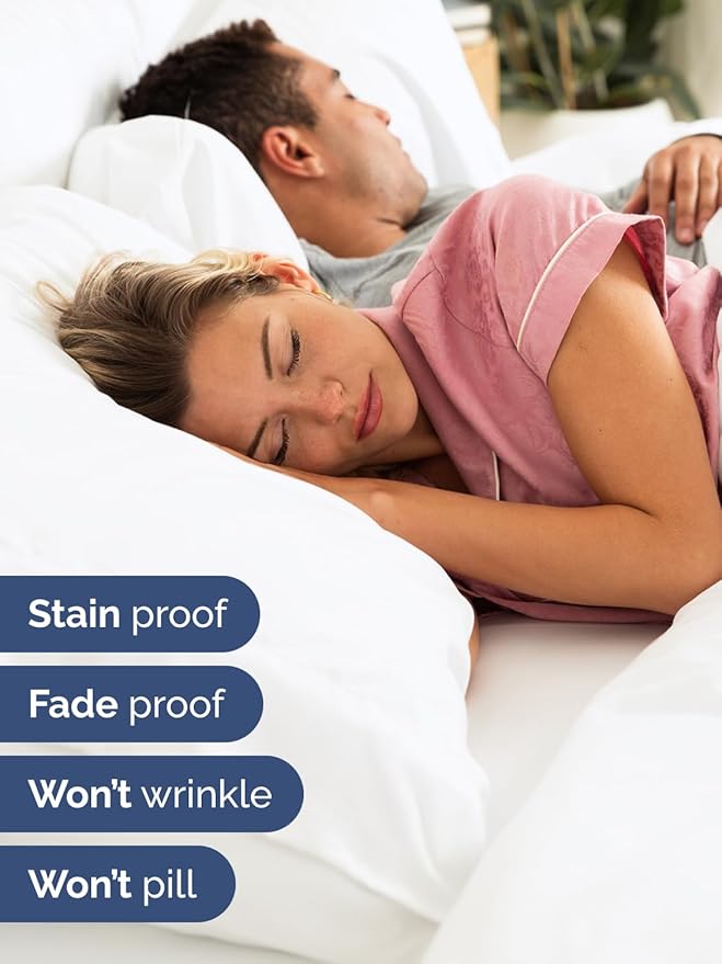 Extra Deep Queen Sheet Set - 6 Piece Breathable and Cooling Sheets - Hotel Luxury Bedding for Women, Men, Kids & Teens - Easy & Secure Fit - Soft, Wrinkle Free and Comfy - Extra Deep Pockets - White