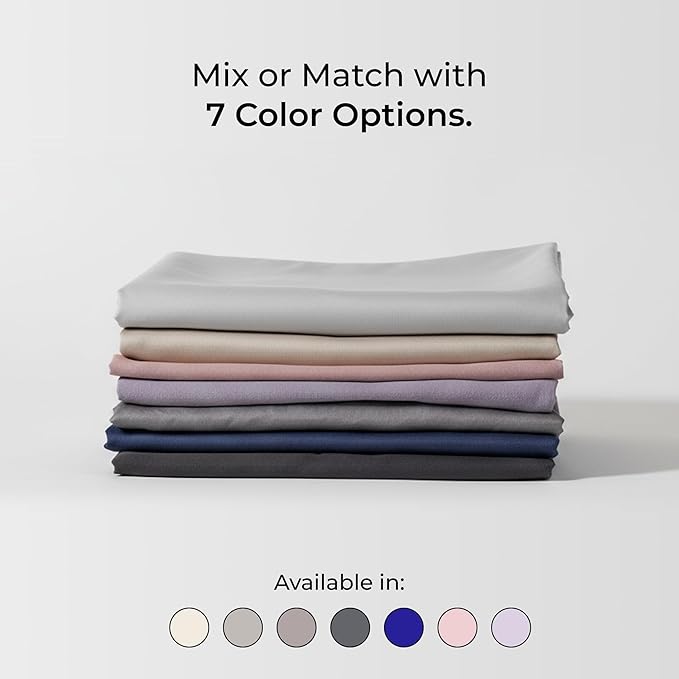 NEST and NOOKS 100% Cotton Flat Sheet | 400 Thread Count | Soft & Durable Dorm Bedding, Breathable All-Season Comfort, Twin XL Size for College Dorm Beds | Fits 39" x 80" x 13" Mattress | Beige Gray