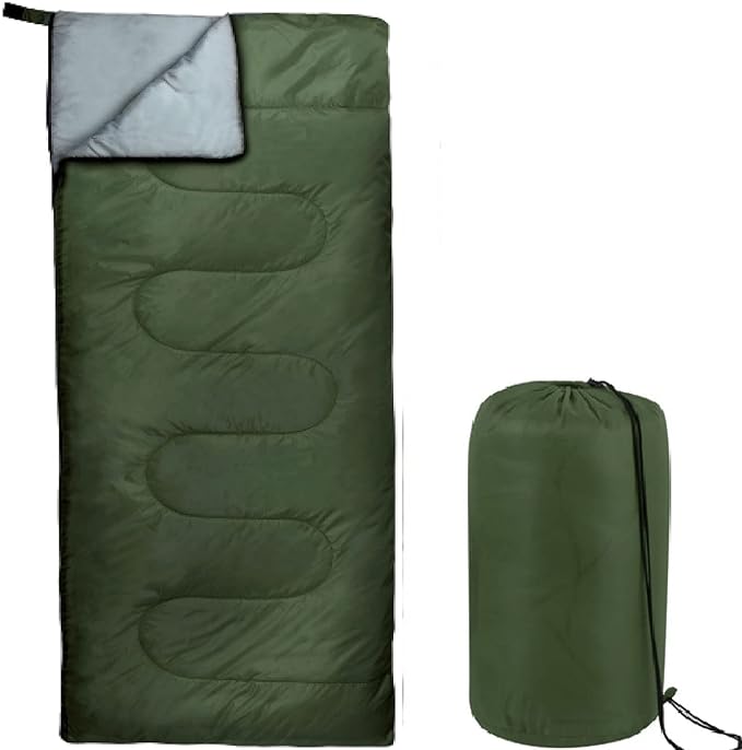 Bulk 10 Pack Envelope Sleeping Bags, 4 Seasons Warm or Cold Lightweight Indoor Outdoor Sleeping Bags for Adults, Backpacking, Camping