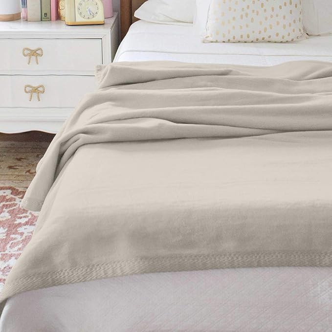 Peacock Alley All Seasons Luxury Cotton Blanket – 100% Long Staple Cozy Cotton Blanket for Sofa, Bed, and Crib - Queen, Flint