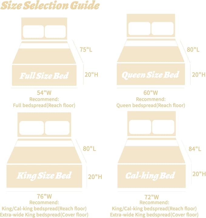 HZ & HY Oversized King Bedspread, Quilted Coverlet Bedding Set, Lightweight Thin Comforter, Reversible, Luxurious, 5 Piece, 100% Microfiber, Ivory Yellow