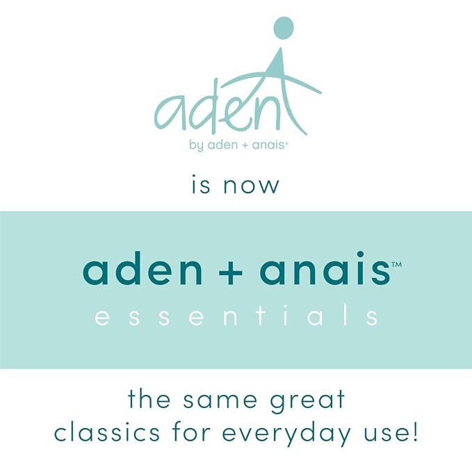 aden + anais Essentials Muslin Swaddle Blankets for Baby Girls and Boys, Newborn Receiving Blanket for Swaddling, 100% Cotton Baby Swaddle Wrap, 4 Pack, Dapper