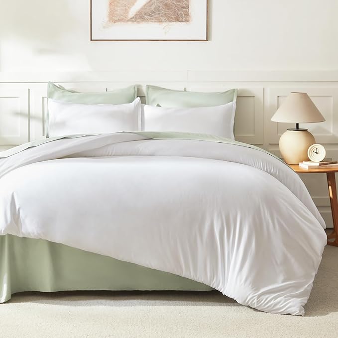 Litanika Twin XL Comforter Set White - 2 Pieces Extra Long Bed Set for College Dorm, All Season Bedding Set for Girls and Boys