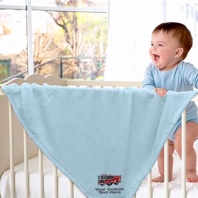Fastasticdeals Nursery Bedding Baby Blankets for Boys & Girls Fire Engine Truck A Polyester