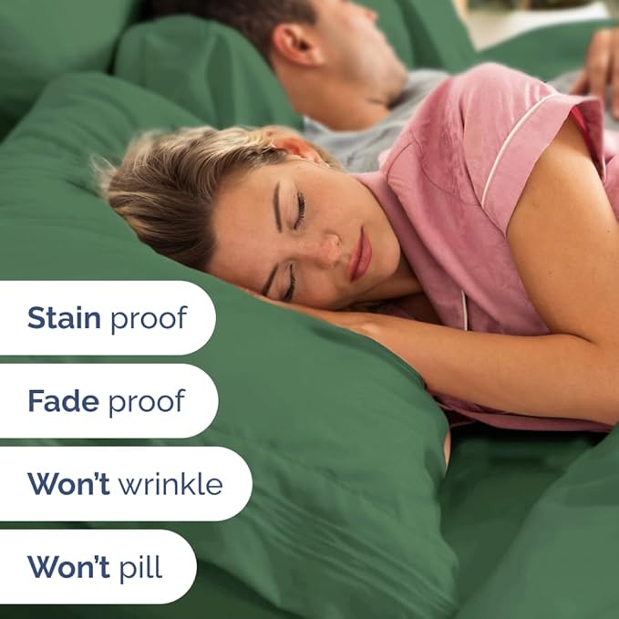 Flex Top Split Head King 4 Piece Sheet Set - Comfy Breathable & Cooling Bed Sheets Set - Hotel Luxury Bedding for Women, Men, Kids, Teens, Boys & Girls - Deep Pockets, Soft - Oeko-Tex - Emerald Green