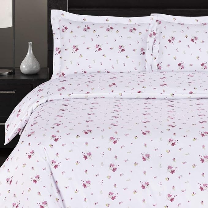 Royal Hotel Bedding Zahra Floral 4-Piece Full/Queen Comforter Set, 100-Percent Cotton, 300-Thread-Count by Royal Hotel
