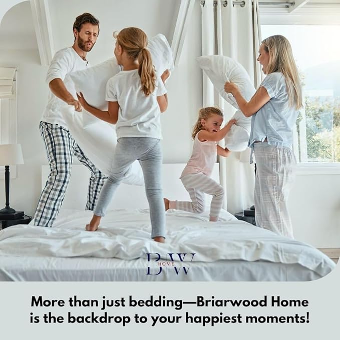 Briarwood Home® Printed Flannel Sheet Set, 100% Natural Cotton, Soft, Warm & Deep Pocket, Advanced Nano-Tech Making it Resistance to Pilling; Brushed 6 Times for Softness (Grey Sylvania, King)