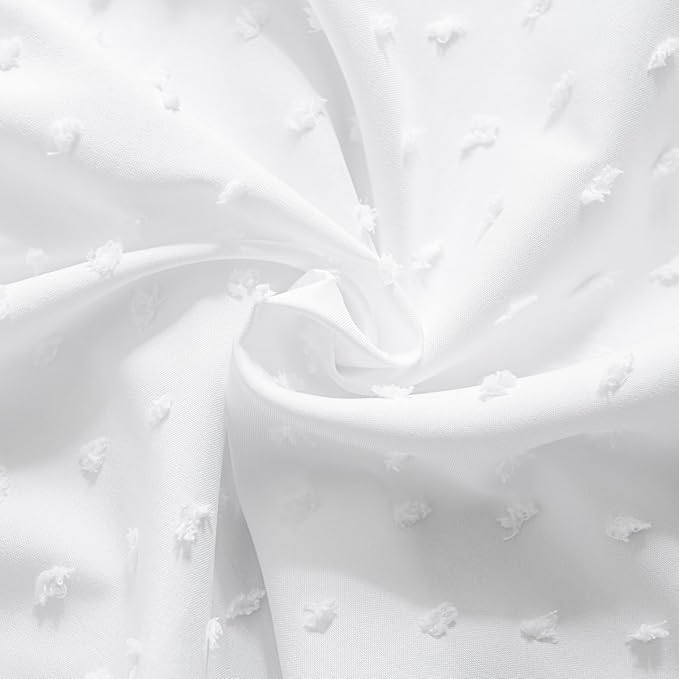 Tufted Dot Bed Skirt Twin Size,Ruffled Bed Skirt with Split Corners, Twin Bed Skirt 18 Inch Drop, Boho Twin Size Bed Skirt White for Ruffled Bed Skirt with Split Corners, Bed Skirt Twin Size