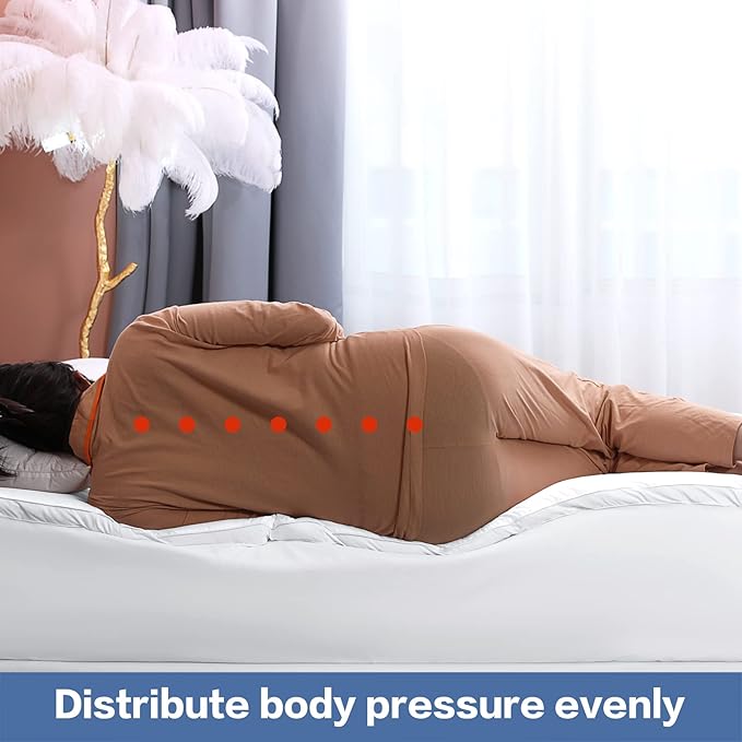 COHOME King Size Mattress Topper Extra Thick Cooling Mattress Pad 400TC Cotton Top Plush Down Alternative Fill Pillow Top Mattress Cover with 8-21 Inch Deep Pocket (78x80 Inches, White-Classic)