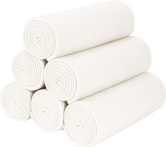 Fleece Throw Blankets Bulk Fleece Blankets Solid Wholesale Lightweight Warm Soft for Pet Bed Sofa Couch Office Wedding Gifts Travel Seasons White 50x60 Inches Pack of 6