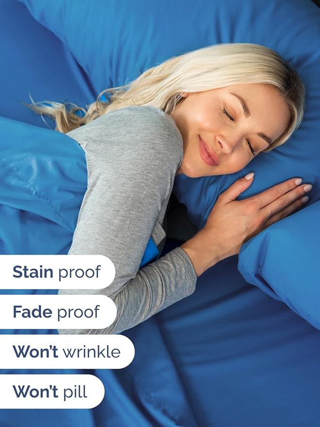 Extra Deep Twin Sheet Set - 4 Piece Breathable and Cooling Sheets - Hotel Luxury Bedding for Women, Men, Kids & Teens - Easy & Secure Fit - Soft, Wrinkle Free & Comfy - Extra Deep Pockets - Royal Blue