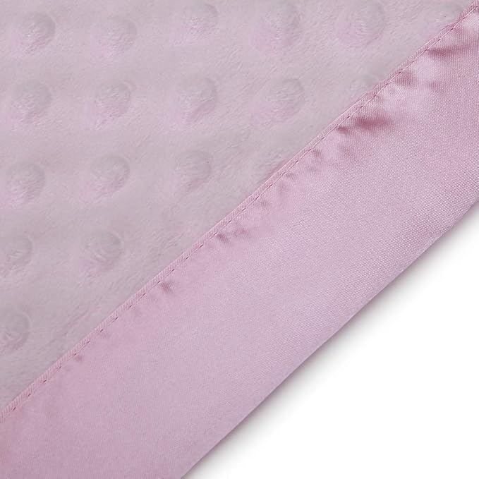 Pro Goleem Baby Soft Minky Dot Blanket with Silky Satin Backing Baby Gifts for Girls（Pink, 30’’ x 40’’）