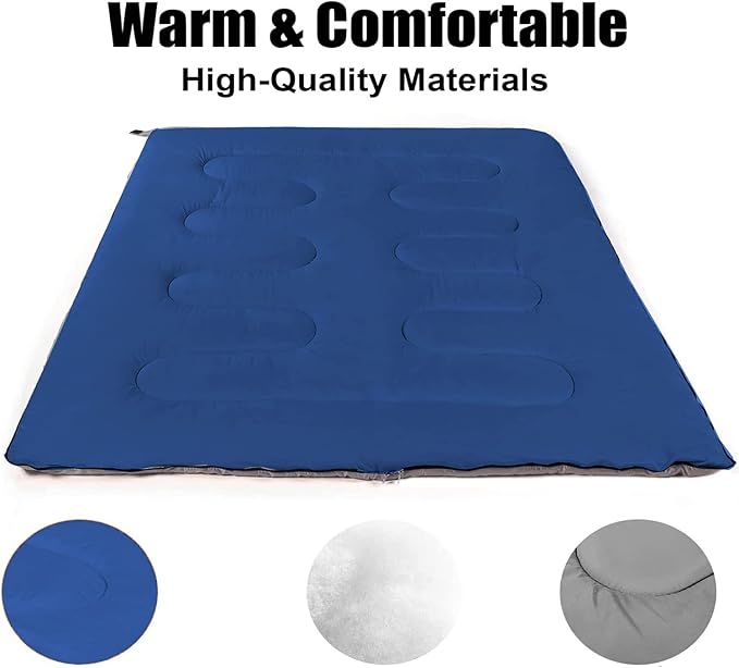 Bulk 10 Pack Envelope Sleeping Bags, 4 Seasons Warm or Cold Lightweight Indoor Outdoor Sleeping Bags for Adults, Backpacking, Camping