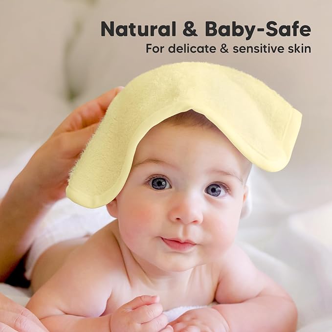 6-Pack Baby Washcloths - Soft Absorbent Viscose from Bamboo Wash Cloths for Babies, Kids, Toddlers, Infant, Newborn Bath Towels, Gentle on Sensitive Skin, 10x10 Reusable Face Towels (Candy Pop)