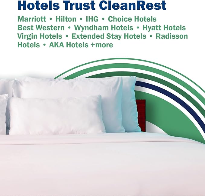 CleanRest Pro Mattress Protector Encasement, MicroPlush Fabric, Ultimate Sleep Surface Protection with Patented MicronOne Technology, Zip-N-Click Security, EZ-Fit, Waterproof (Twin XL)