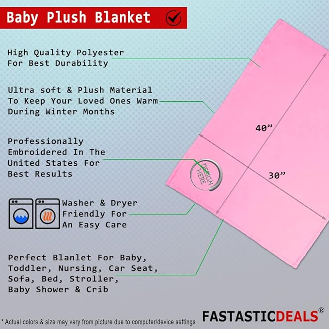 Fastasticdeals Nursery Bedding Baby Blankets for Boys & Girls Fire Engine Truck A Polyester