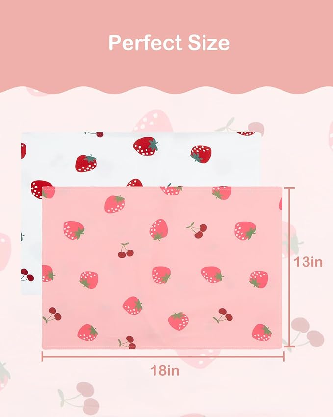 ALVABABY Toddler Pillowcase Stretchy Soft Kids Pillow Cover Fit 13"x 18" or 12"x16" Envelope for Girl Boy Sleepy Travel 2 Pack 2TPE45A