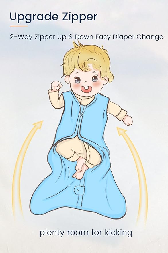 TotAha Toddler Sleep Sack 2T-3T-4T, Premium Light Wearable Blanket Baby Sleeping Bag with 2-Way Safe Zippers Girl Boy