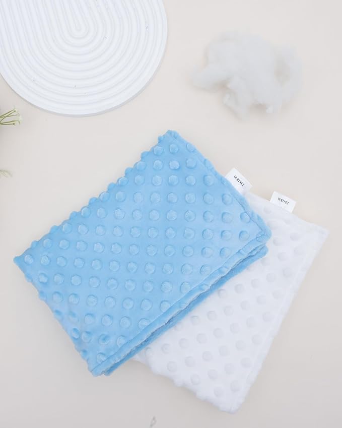 ALVABABY Toddler Pillowcase Kids Pillow Cover Polyester Bean Velvet Soft Warm 2 Pack Fit 13"x 18" or 12"x16" Envelope for Girl Boy Sleepy Travel 2TPD04A