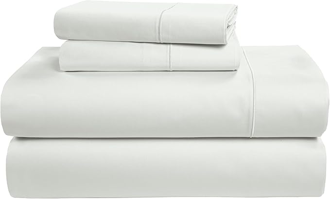 LANE LINEN 100% Egyptian Cotton Bed Sheets sábanas Queen, Soft & Comfy Luxury Hotel Like Thick Bedding Sheets & Pillowcase Set, Machine Wash Cooling 15'' Queen Deep Pocket Sheet Set - Vaporous Gray