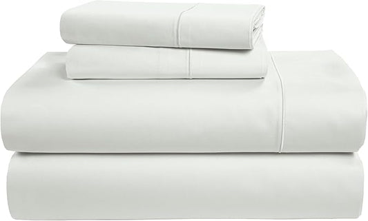 LANE LINEN 100% Egyptian Cotton Bed Sheets sábanas Queen, Soft & Comfy Luxury Hotel Like Thick Bedding Sheets & Pillowcase Set, Machine Wash Cooling 15'' Queen Deep Pocket Sheet Set - Vaporous Gray
