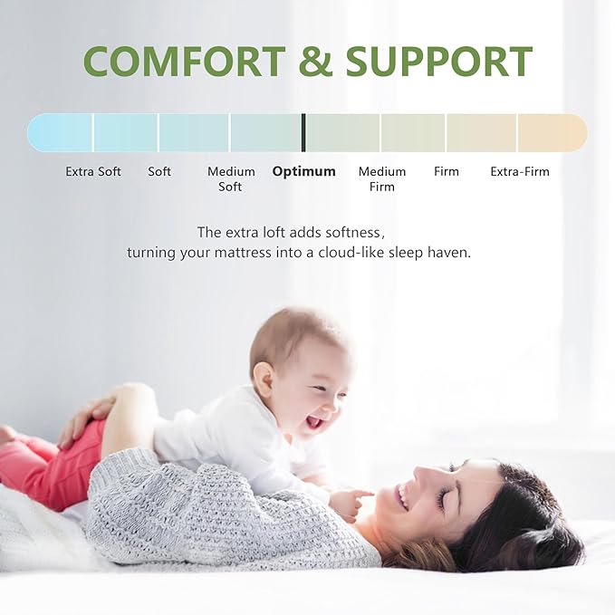 PATSBA Premium Viscose Made from Bamboo Short Queen RV Size Mattress Topper, Quilted Fitted Extra Thick Mattress Pad,Pillow Top Mattress Cover with Deep Pocket Up to 21 Inches（60 * 75inch）