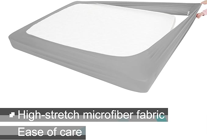 Box Spring Cover King/Cal King Size - Jersey Knit & Stretchy Wrap Around 4 Sides Bed Skirt for Hotel & Home, Silver