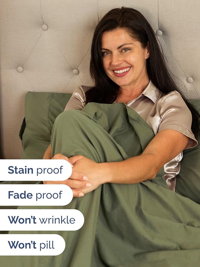 Extra Deep Queen Sheet Set - 6 Piece Breathable and Cooling Sheets - Hotel Luxury Bedding for Women, Men, Kids & Teens - Easy Secure Fit - Soft, Wrinkle Free & Comfy - Extra Deep Pockets - Sage Green