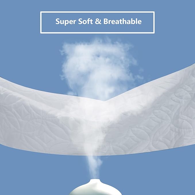 FELTYBED Queen Size 60"x80" Waterproof Mattress Protector, Soft Bed Mattress Cover Queen, Breathable Mattress Pad Cover with Deep Pocket 6"- 15", Noiseless Washable White