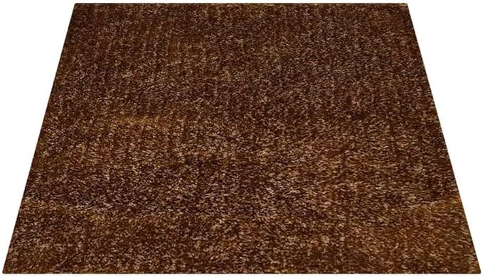 Hand Tufted SHAG Polyester ECO-Friendly Area Rugs - 10'x10', Square, Gold, Solid Plain Design, High Pile Thick Handmade Anti Skid Area Rugs for Living Room, Bed Room K00111