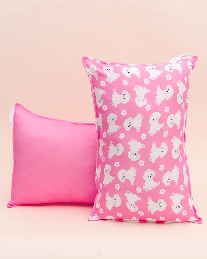 ALVABABY Toddler Pillowcase Stretchy Soft Kids Pillow Cover Fit 13"x 18" or 12"x16" Envelope for Girl Boy Sleepy Travel 2 Pack 2TPE47A