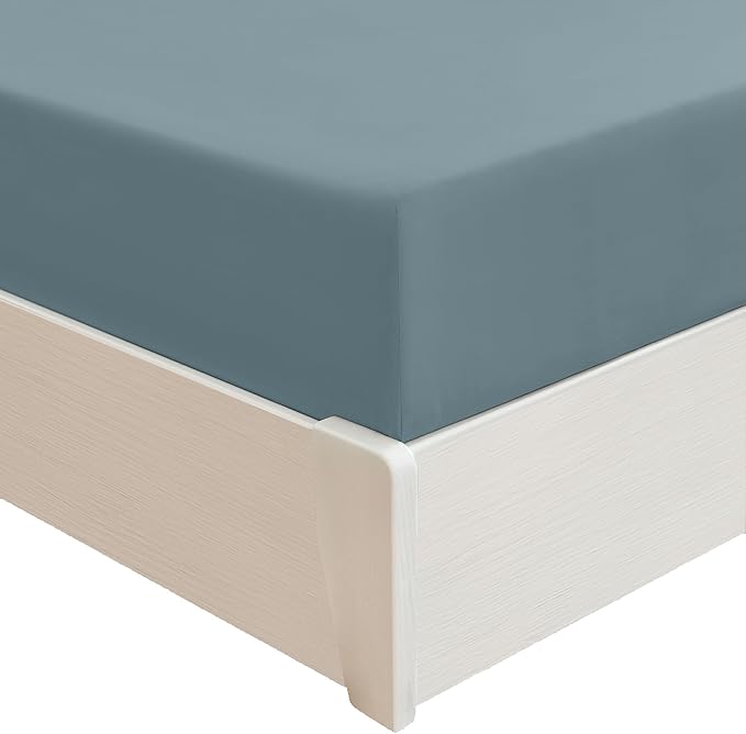 Mellanni Full Fitted Sheet - Iconic Collection Bedding Sheets with up to 16 inch Deep Pocket - Soft & Cooling - Fade & Stain Resistant - 1 PC (Full, Spa Blue)