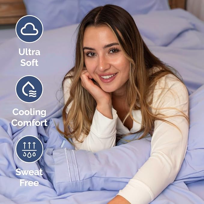Short Queen RV Size 4 Piece Sheet Set - Comfy Breathable & Cooling Bed Sheets Set - Hotel Luxury Bedding for Women, Men, Kids, Teens, Boys & Girls - Deep Pockets & Wrinkle Free - Oeko-Tex - Lavender