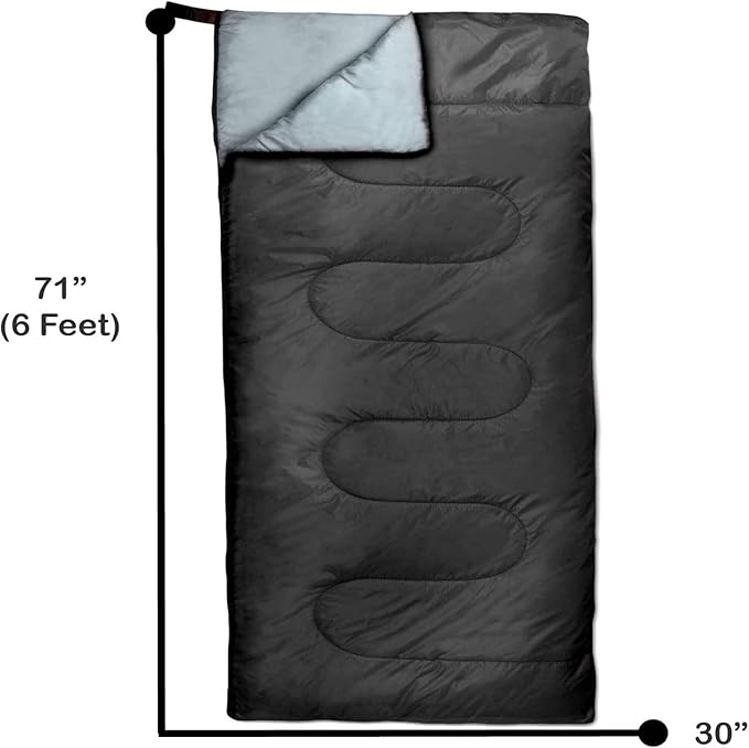 Bulk 10 Pack Envelope Sleeping Bags, 4 Seasons Warm or Cold Lightweight Indoor Outdoor Sleeping Bags for Adults, Backpacking, Camping