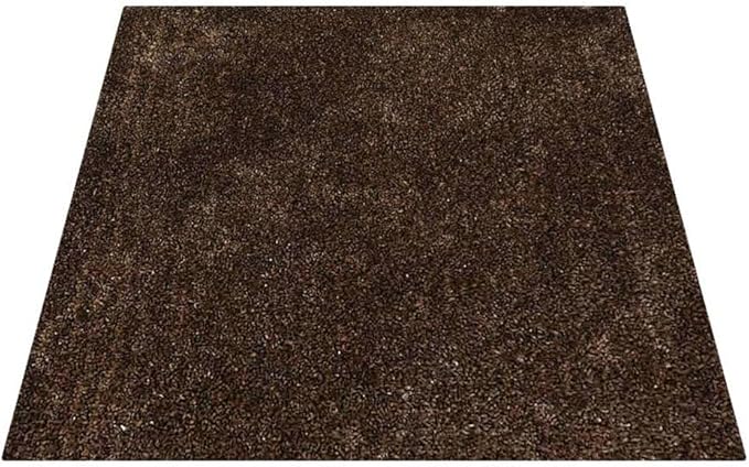 Hand Tufted SHAG Polyester ECO-Friendly Area Rugs - 8'x8', Square, Beige Gray, Solid Plain Design, High Pile Thick Handmade Anti Skid Area Rugs for Living Room, Bed Room K00111