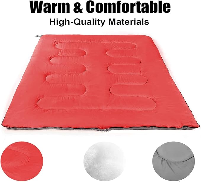 Bulk 10 Pack Envelope Sleeping Bags, 4 Seasons Warm or Cold Lightweight Indoor Outdoor Sleeping Bags for Adults, Backpacking, Camping
