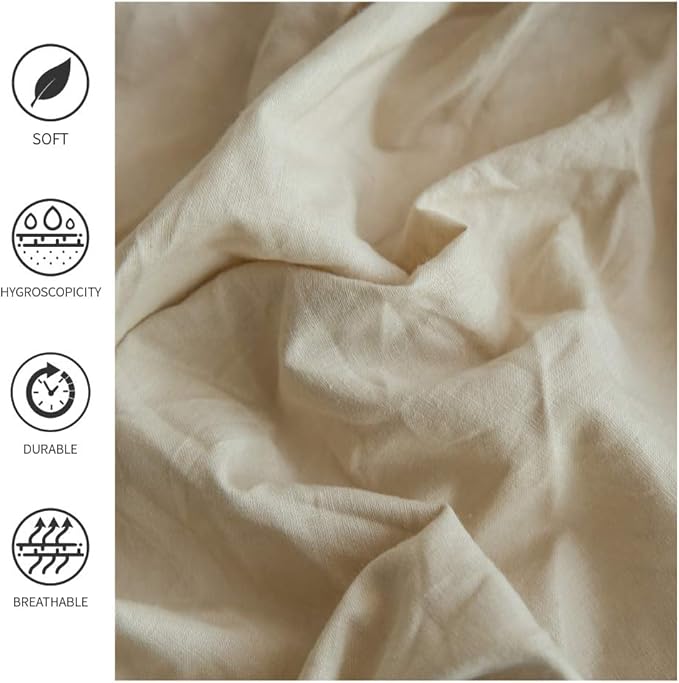 Simple&Opulence Belgian Linen Bed Skirt with Classic 16 inch Tailored Drop Dust Ruffle, Easy Fit Breathable Premium Natural Flax- Pleated Linen,King