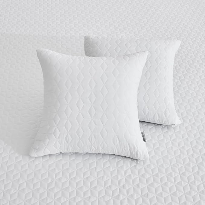 Oversized King Bedspread 128x120 Extra Wide, Modern & Contemporary Look, Lightweight Bedding Cover, Reversible, 5 Piece, 100% Microfiber, Pure White