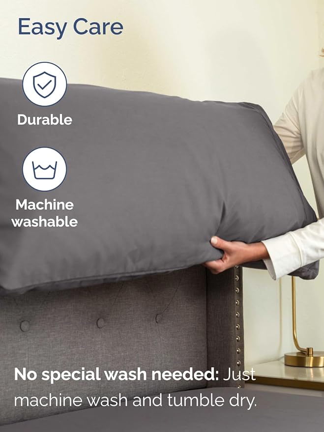 Extra Deep Twin Sheet Set - 4 Piece Breathable and Cooling Sheets - Hotel Luxury Bedding for Women, Men, Kids & Teens - Easy & Secure Fit - Soft, Wrinkle Free and Comfy w/ Extra Deep Pockets - Grey