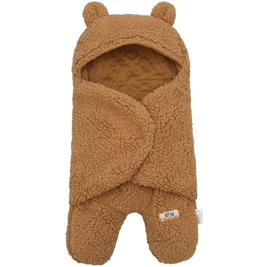 BlueSnail Newborn Receiving Blanket Baby Sleeping Wrap Swaddle(0-3M, 8-13lbs,Brown)
