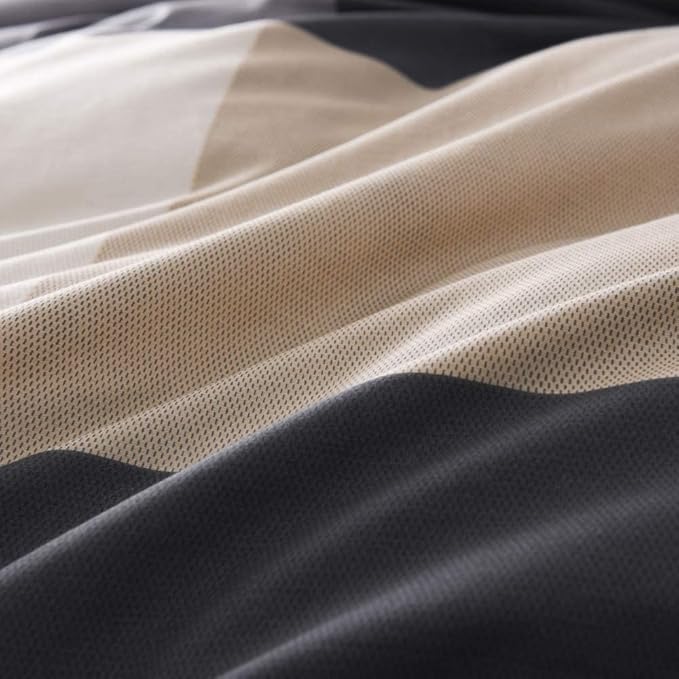 LifeTB Modern Plaid Duvet Cover Twin Geometric Grid Bedding Set 100% Cotton Checkered Comforter Cover Luxury Soft Plaid Bedding Quilt Cover with 2 Pillowcases Cotton Grid Bedroom Collection