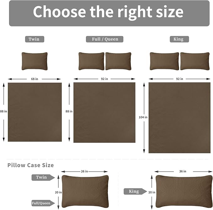 Easy-Going Full/Queen Size Reversible Quilt Set with 1 Quilt and 2 Pillow Shams, Soft Bed Quilt Cover, Water Resistant Lightweight Microfiber Bedspread, Stain Resistant, Olive Leaf-Camel/Ivory
